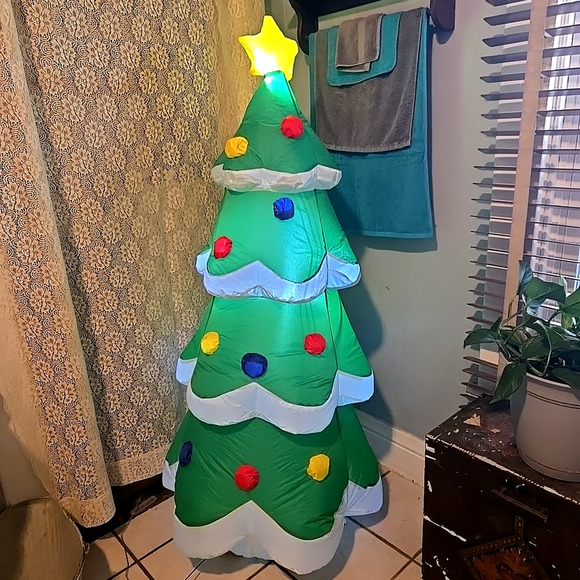 Amazon Other - NIB Inflatable 5 Ft Decorated Christmas Tree Lighted Indoor Outdoor Stakes